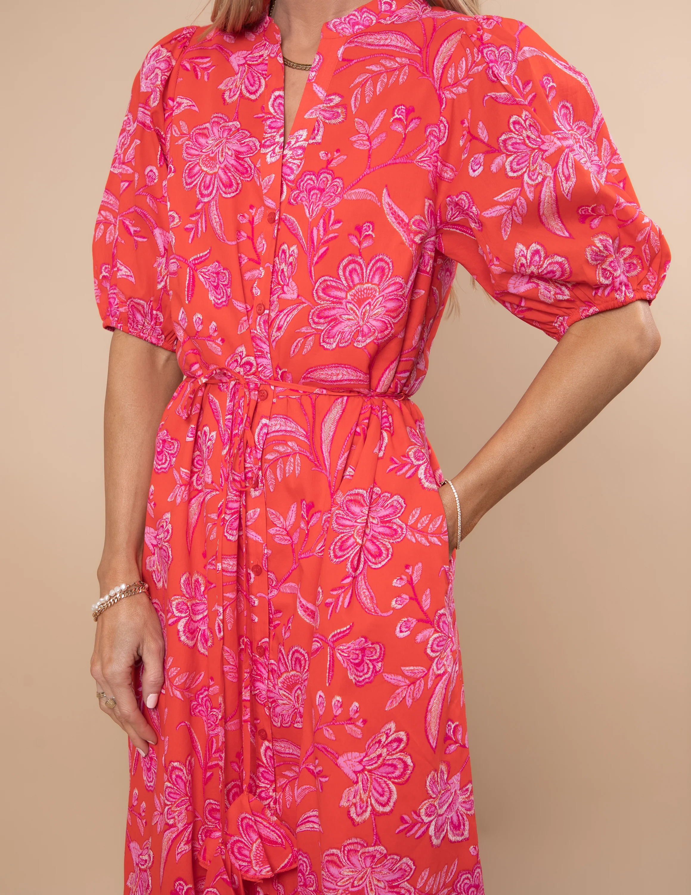Aria Floral Midi Dress - Image 4