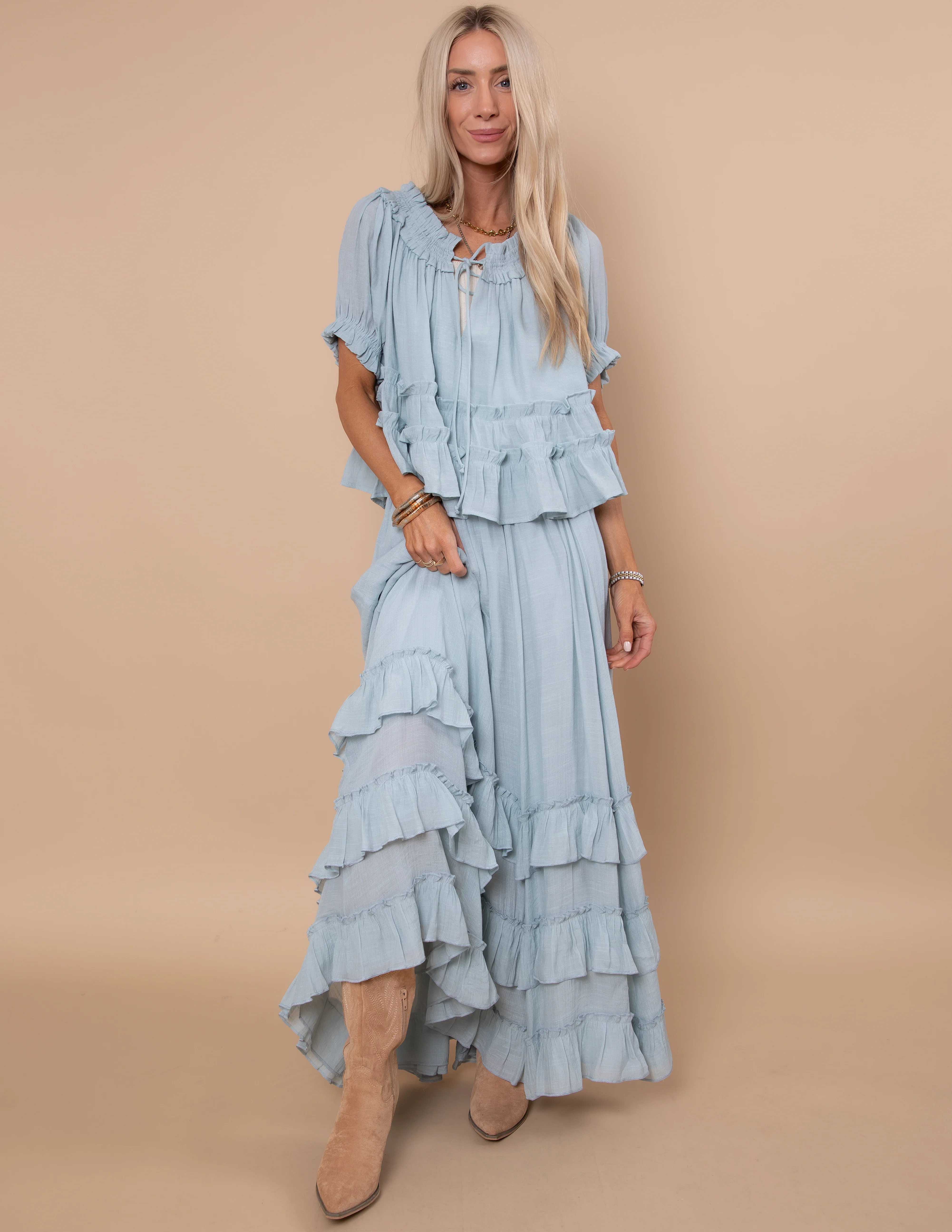 Beatrice Ruffle Maxi Skirt - Image 2