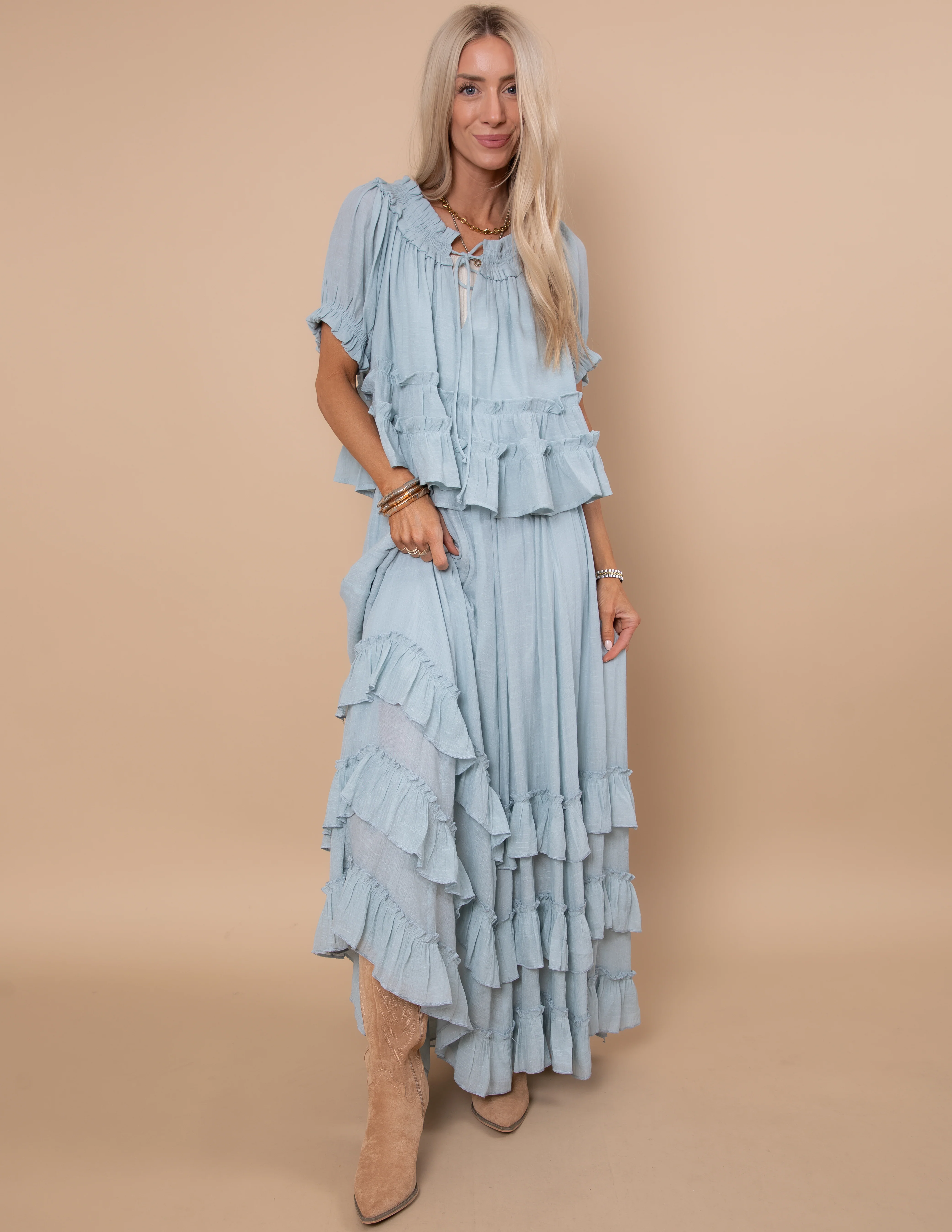 Beatrice Ruffle Maxi Skirt - Image 8