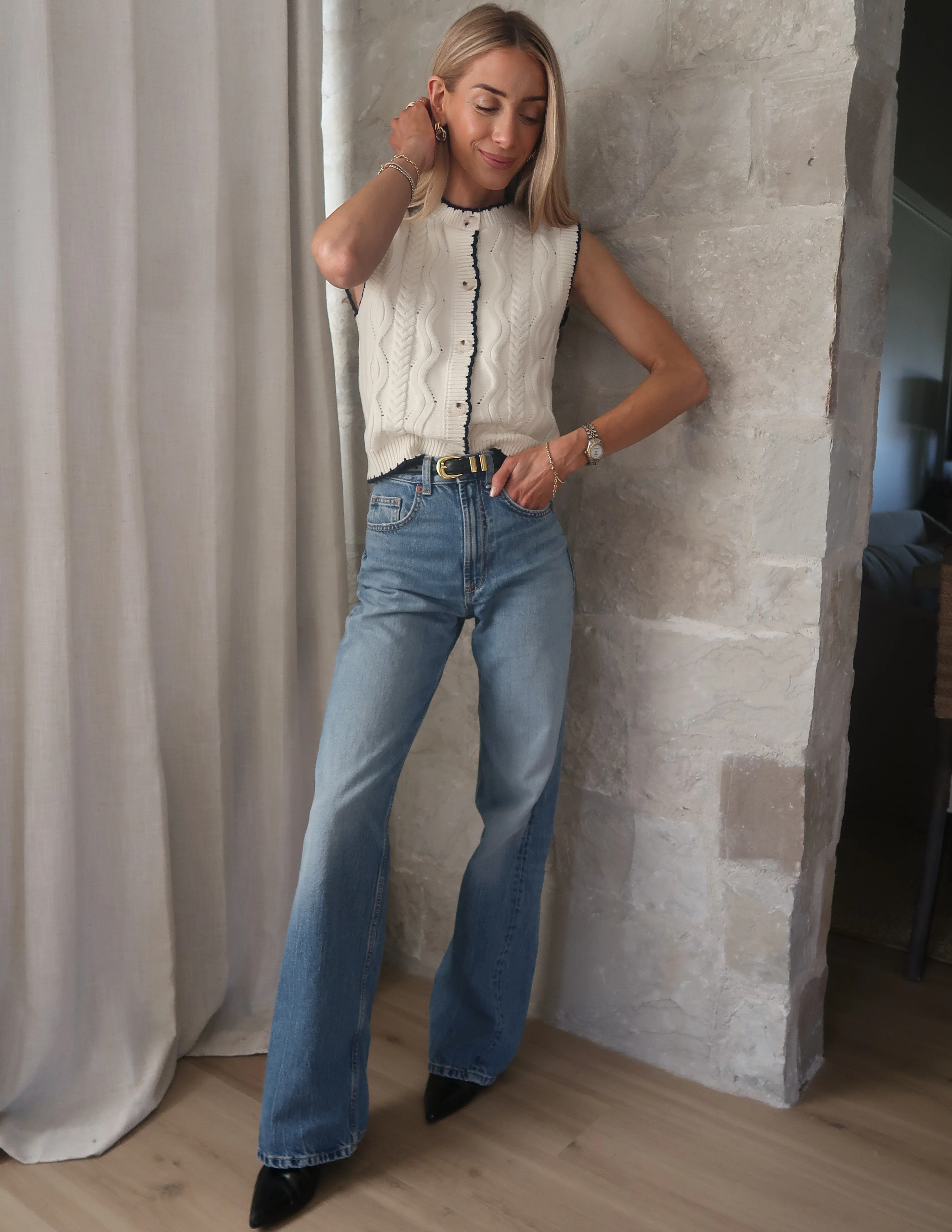 Classic Cable Sweater Vest - Image 6