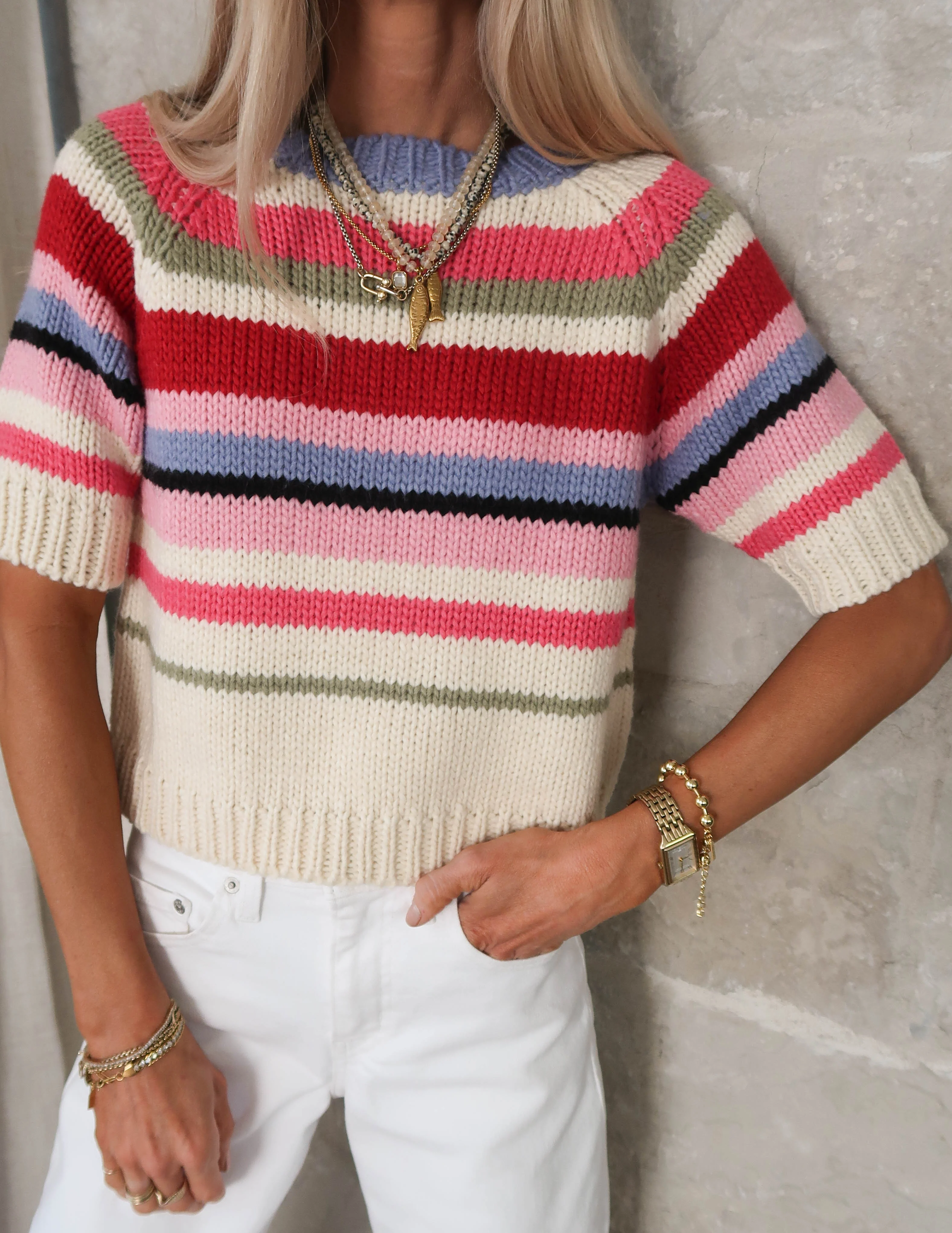 Coastal Candy Stripe Sweater - Image 2