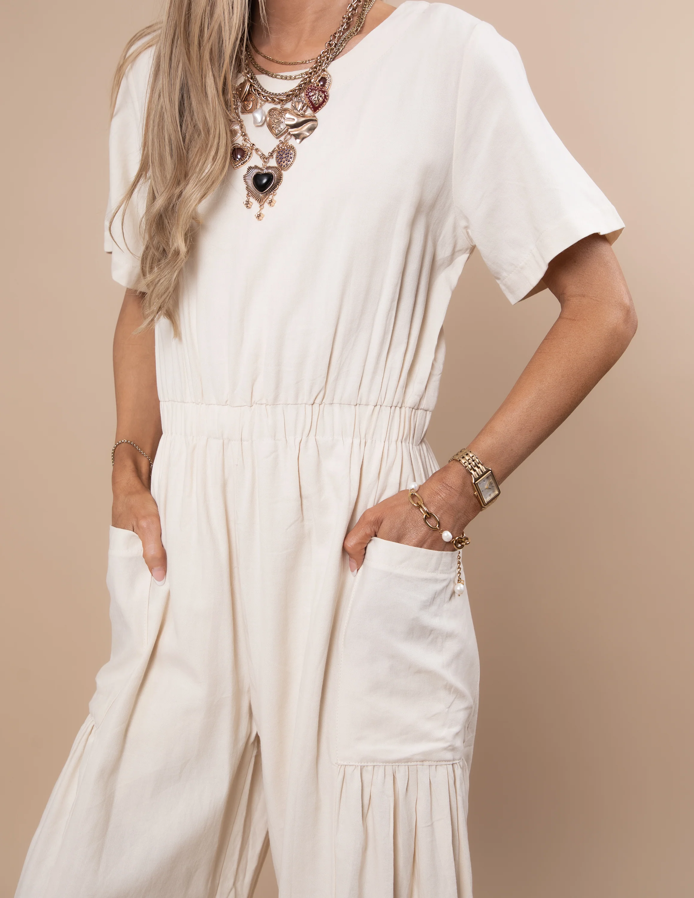 Dalila Textured Jumpsuit - Image 3