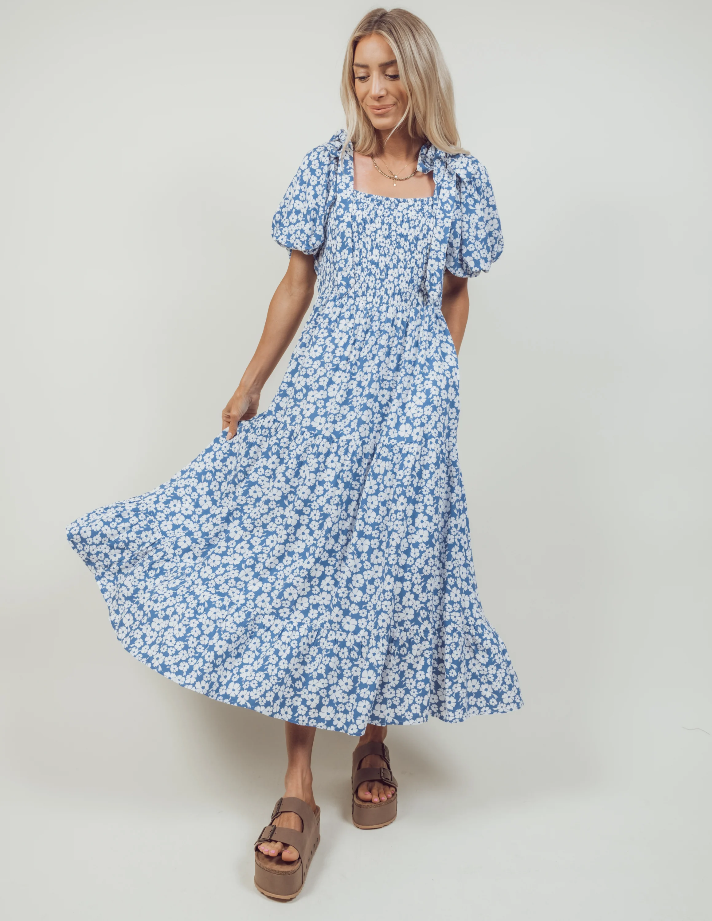 Gia Floral Midi Dress - Image 3