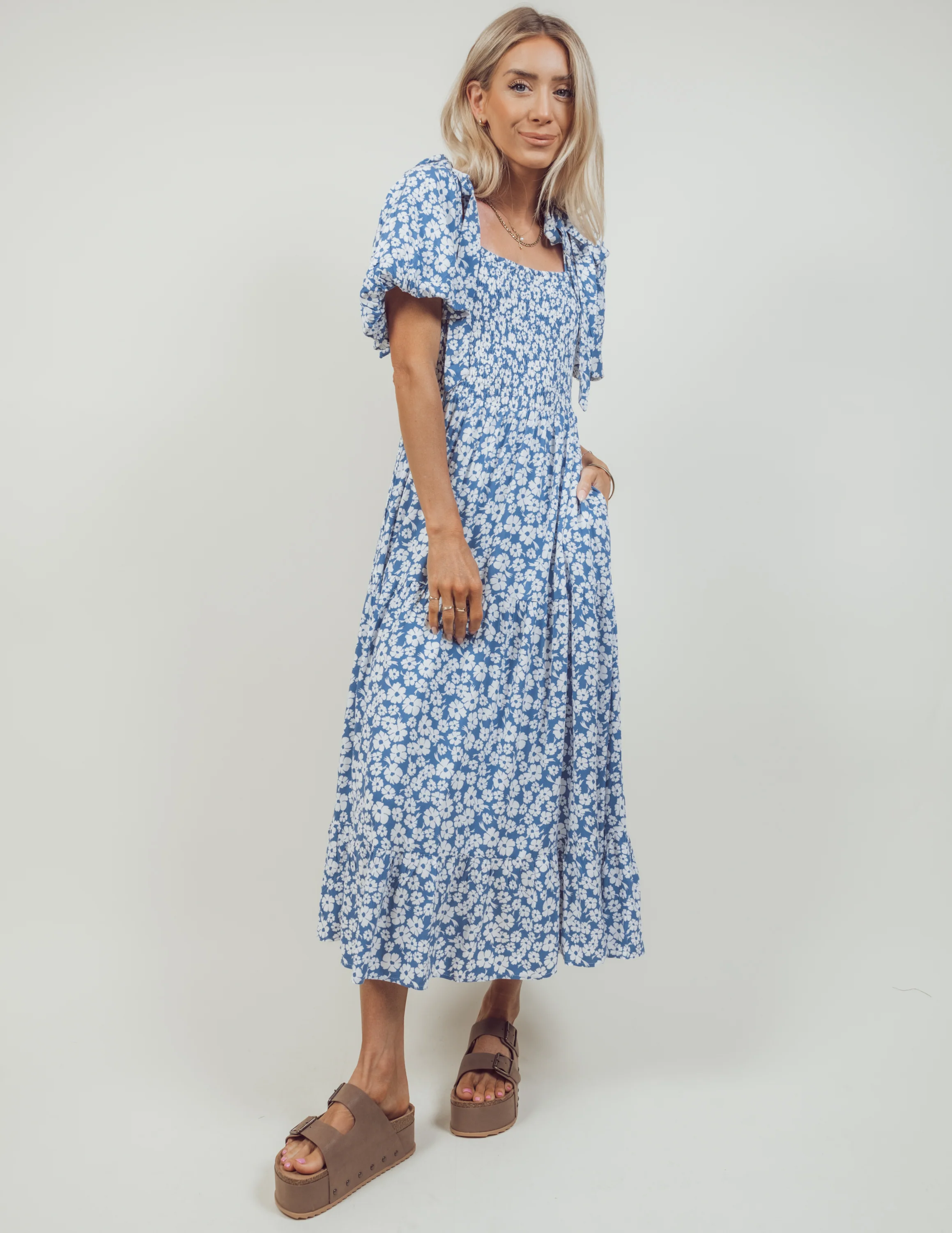 Gia Floral Midi Dress - Image 6