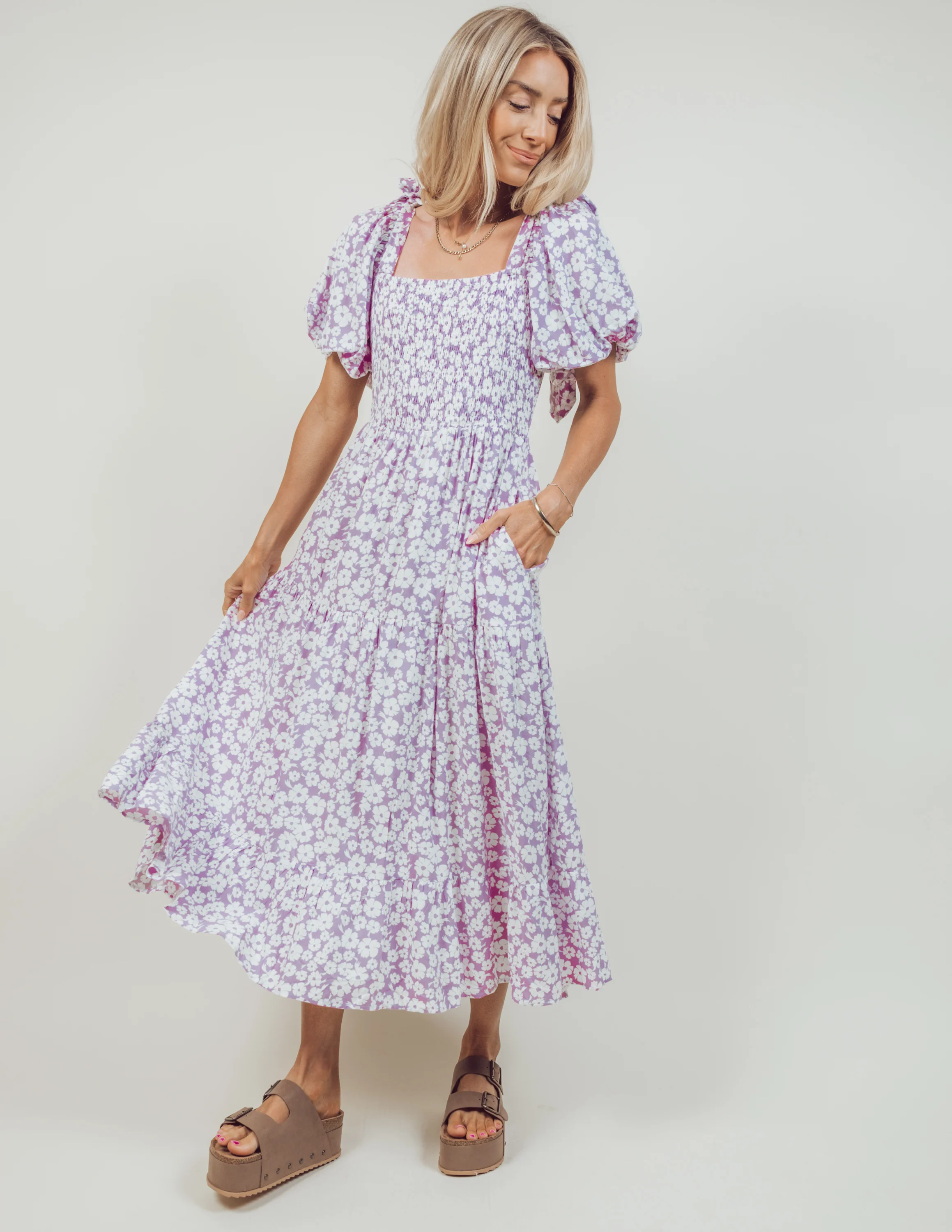 Gia Floral Midi Dress - Image 8