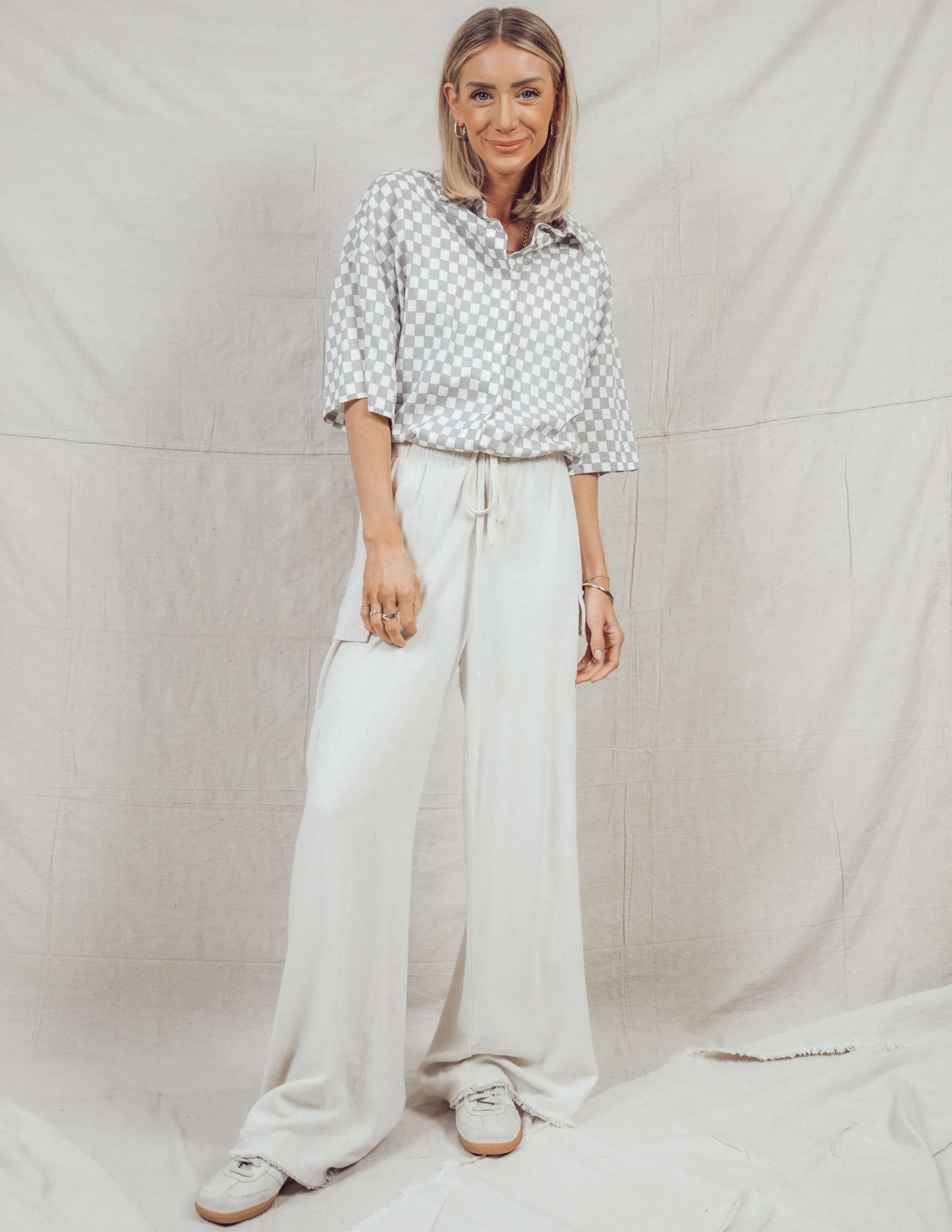Lena Linen Cargo Pants - Image 9