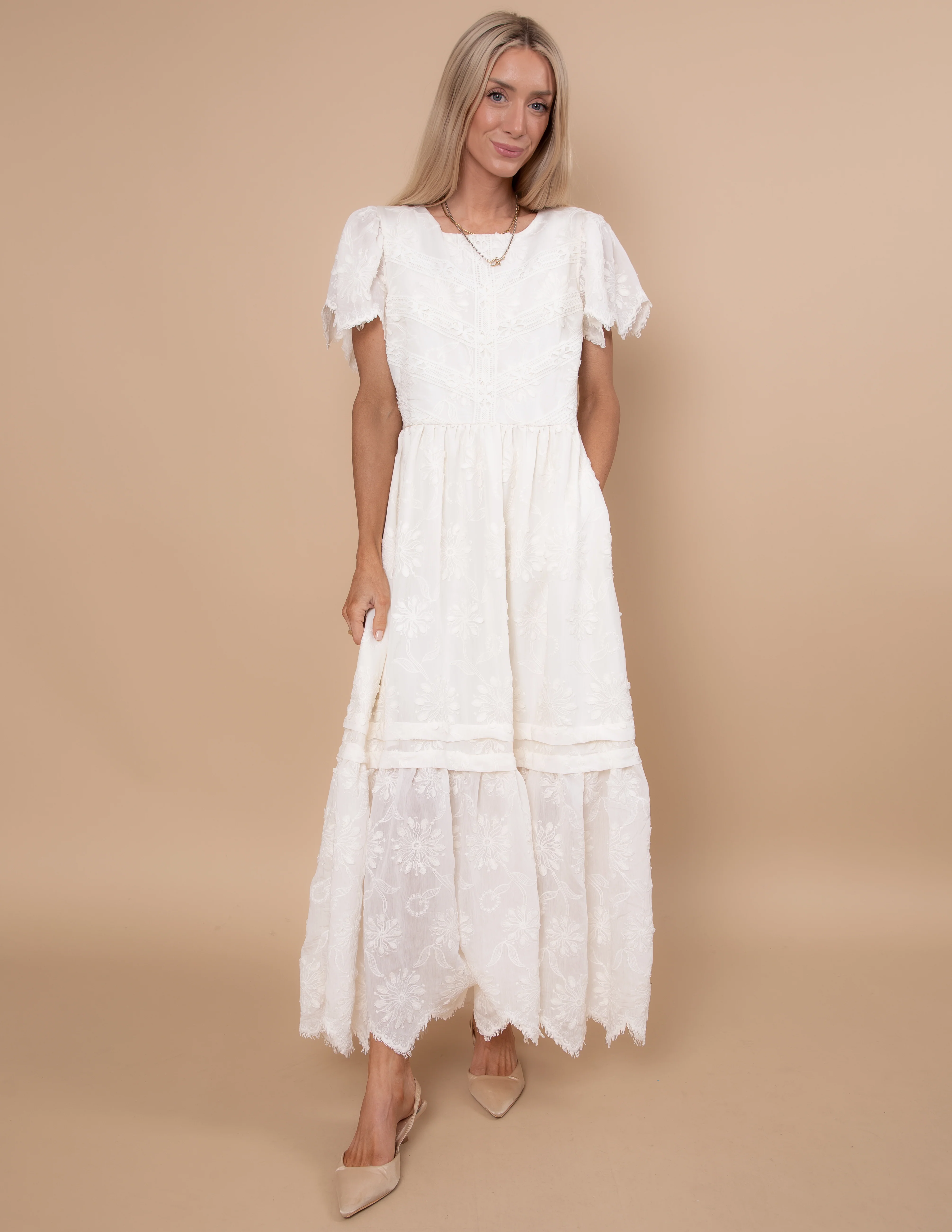 Madeleine Embroidered Dress - Image 6