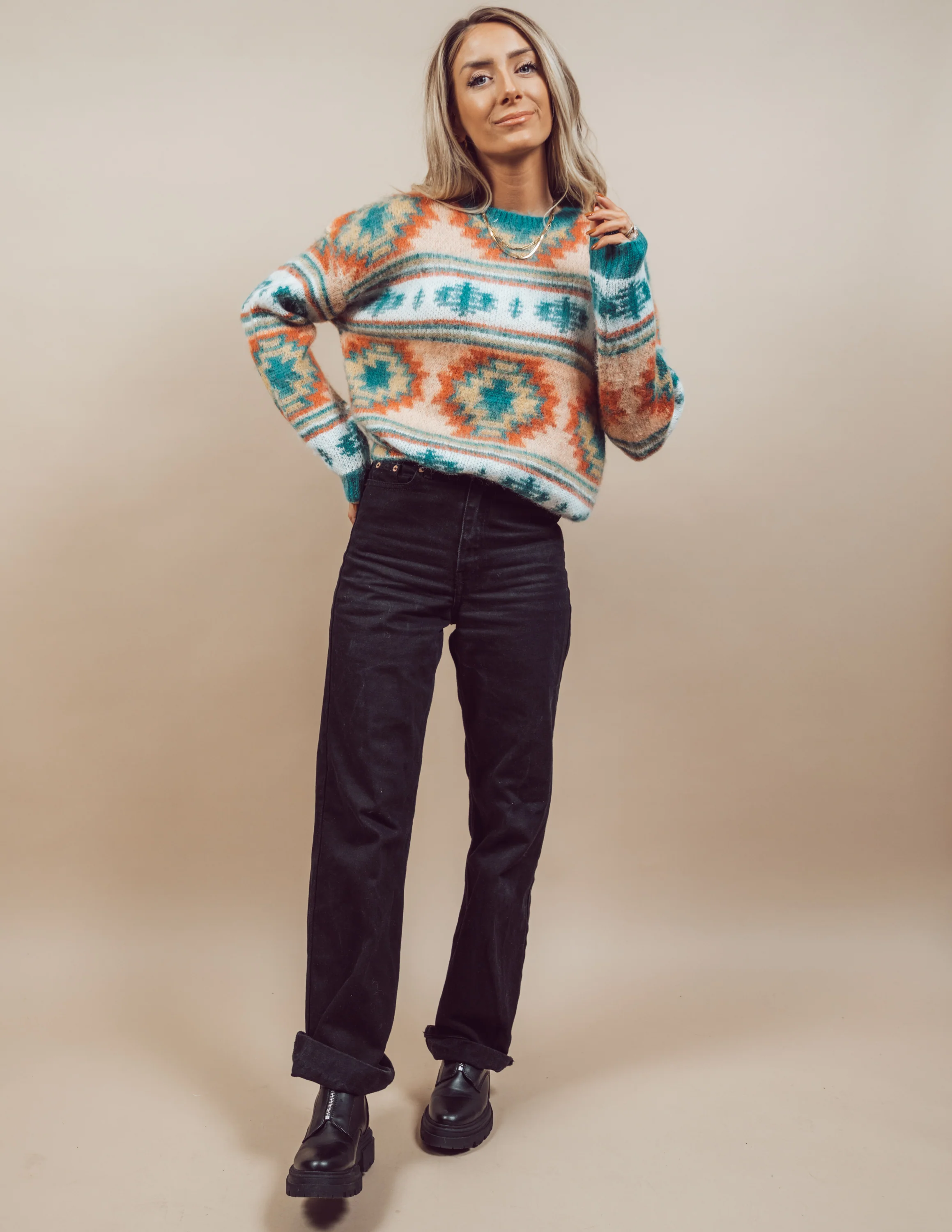 Marie Printed Sweater - Image 2