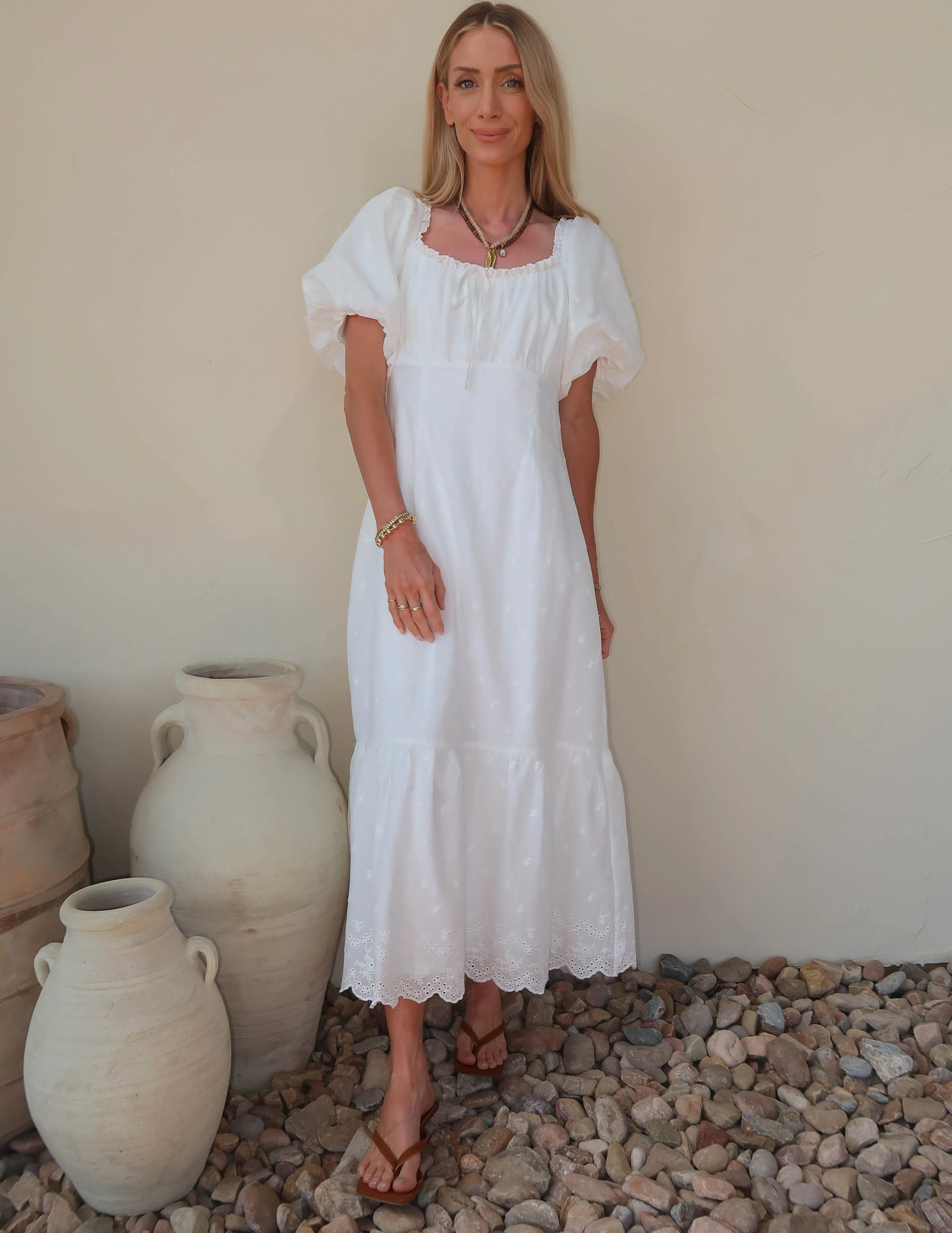 Matilda Eyelet Midi Dress - Image 3