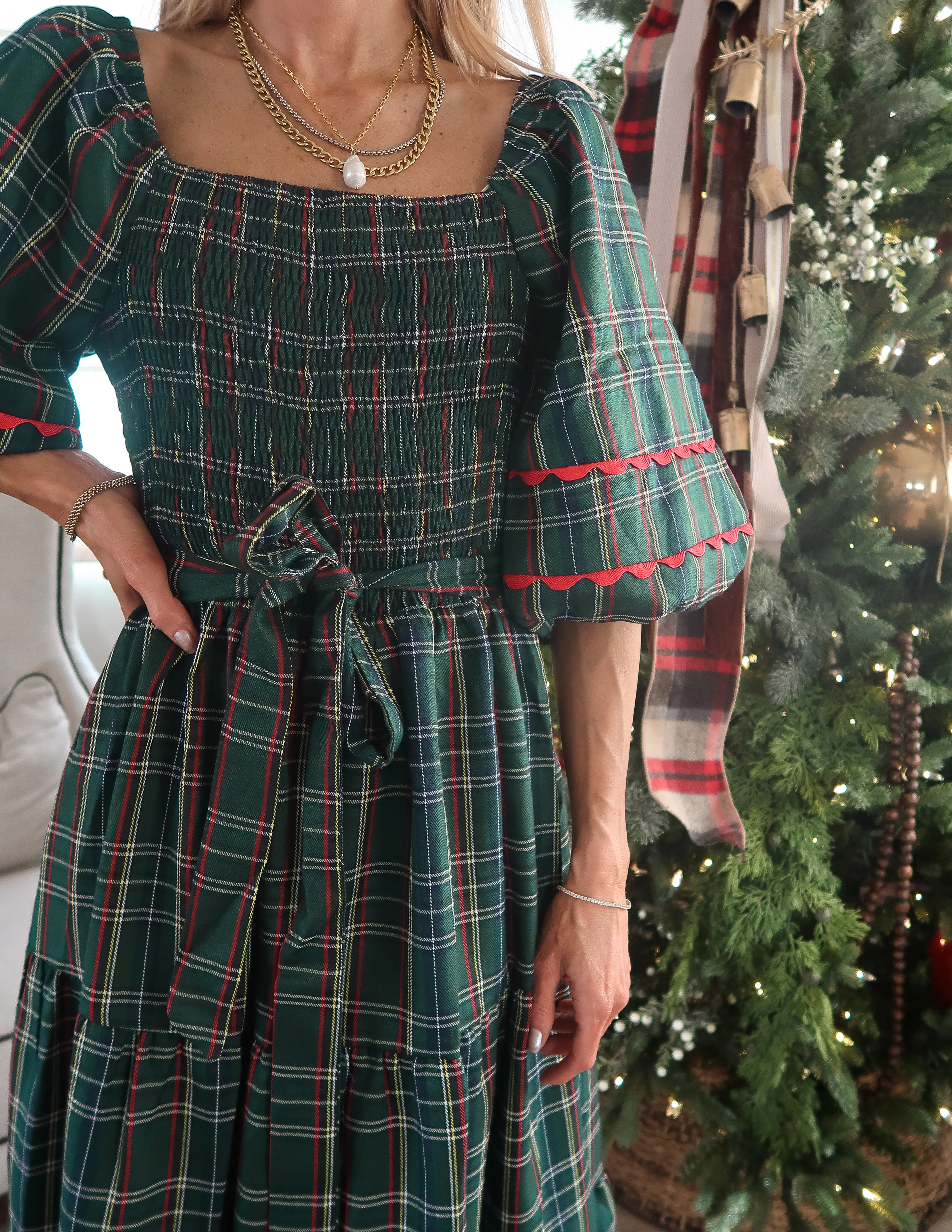 Mistletoe Plaid Dress - Image 6