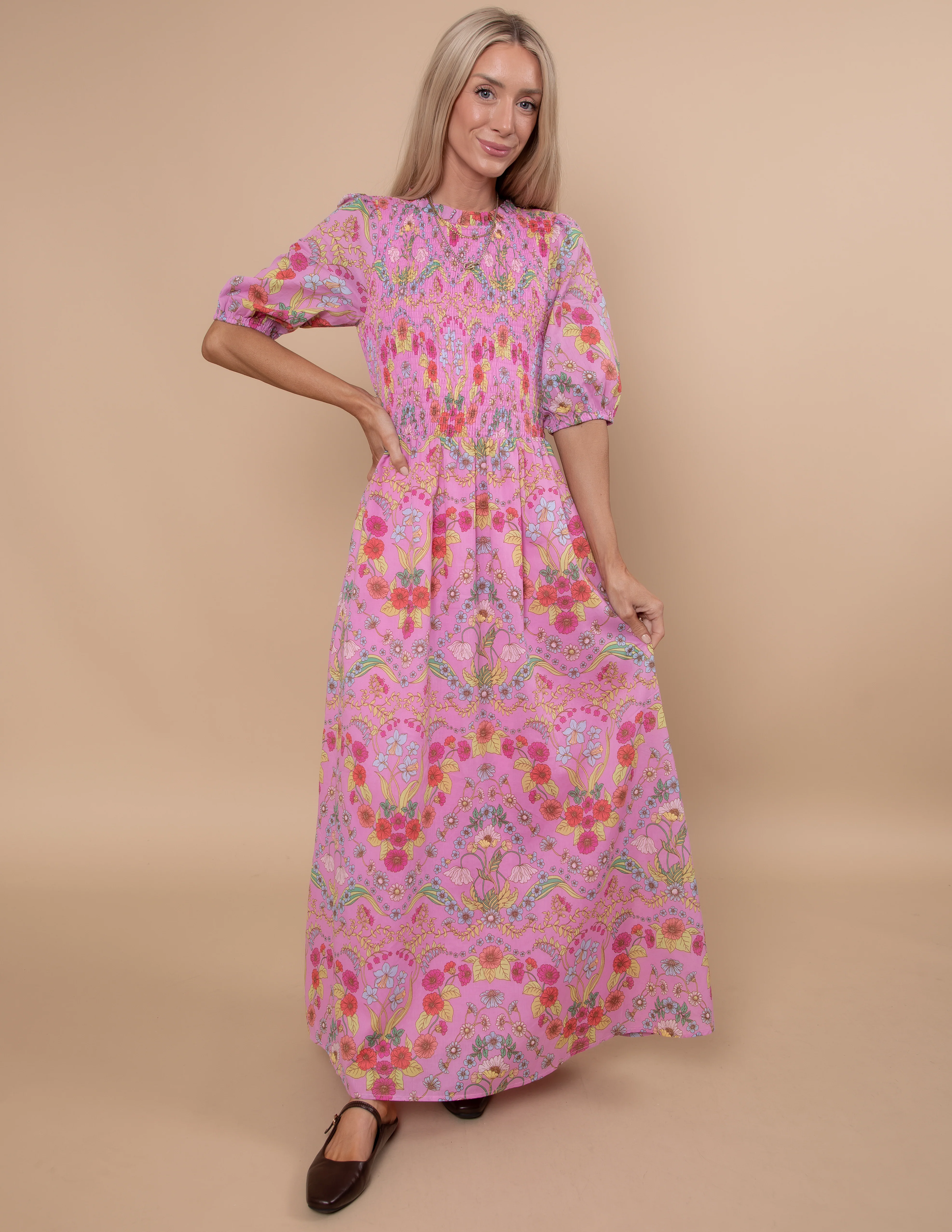 Ramsie Floral Smocked Maxi Dress - Image 2