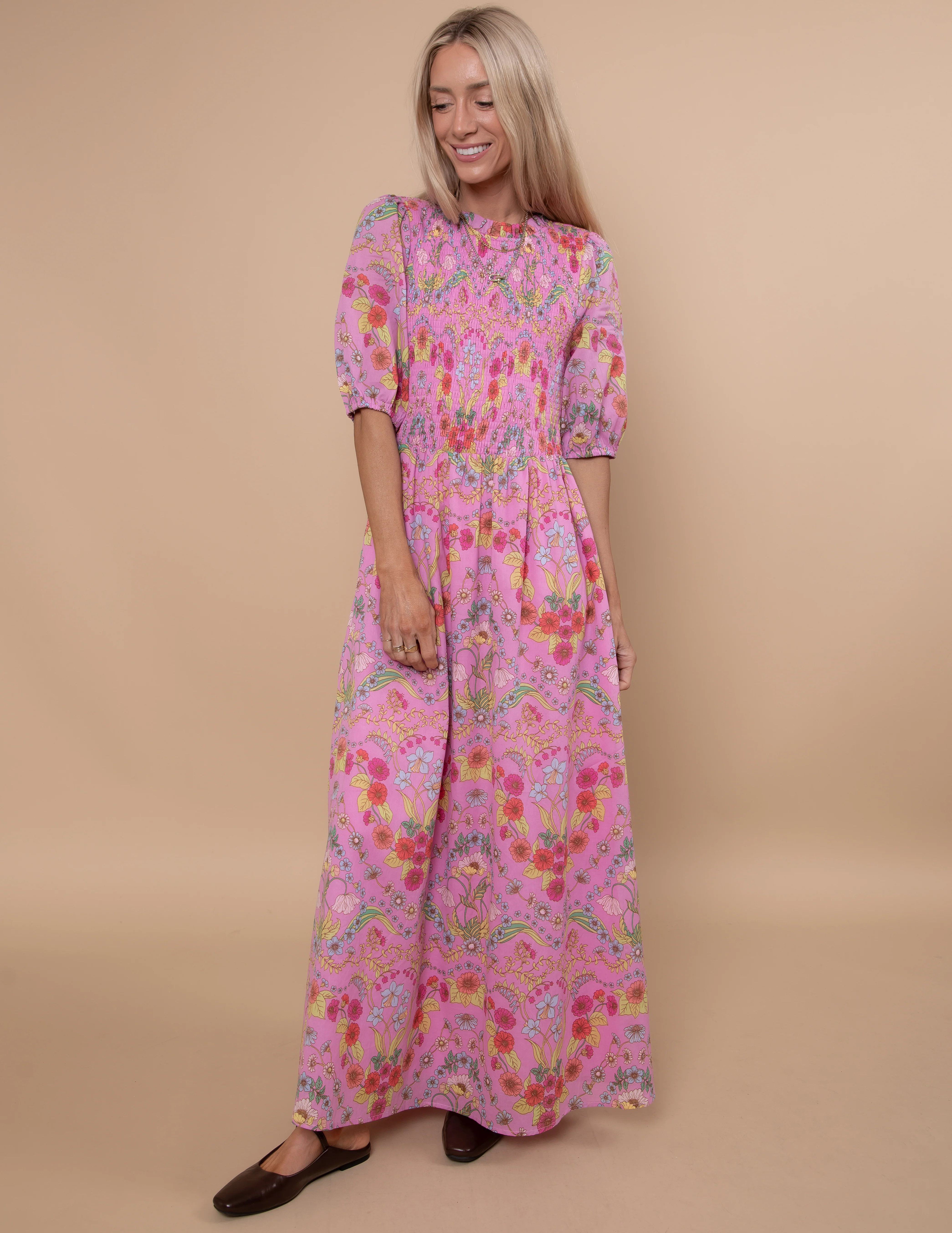 Ramsie Floral Smocked Maxi Dress - Image 3