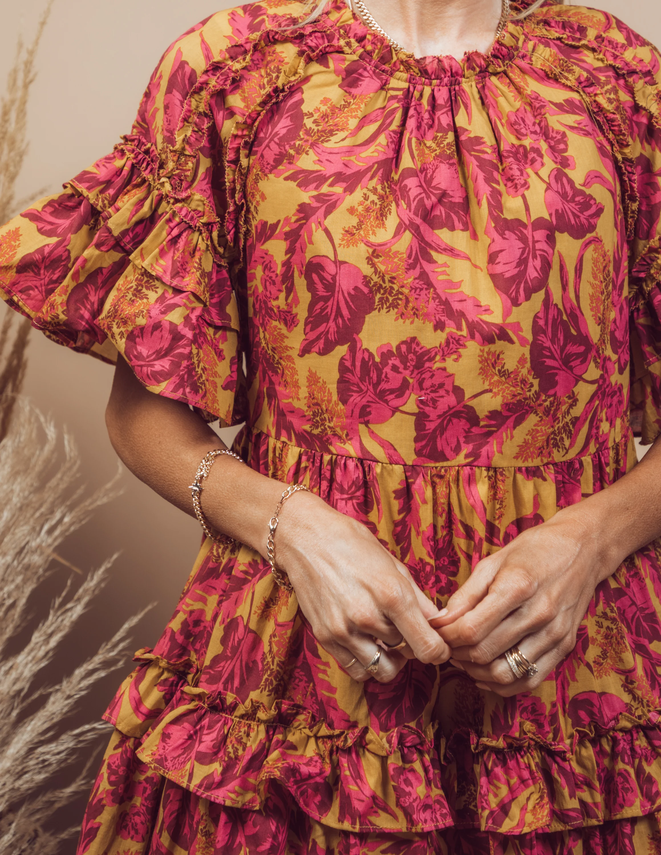 Tropical Sunset Floral Dress - Image 4